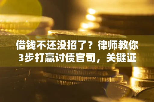 武汉借钱不还没招了?律师教你3步打赢讨债官司,关键证据千万别漏! 武汉借钱不还没招了?律师教你3步打赢讨债官司,关键证据千万别漏!