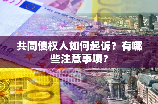 武汉共同债权人如何起诉?有哪些注意事项? 武汉共同债权人如何起诉?有哪些注意事项?